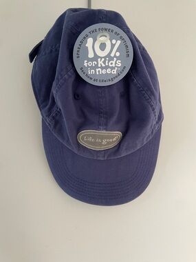 Life Is Good Navy Blue 'Life is good.' Patch Cap